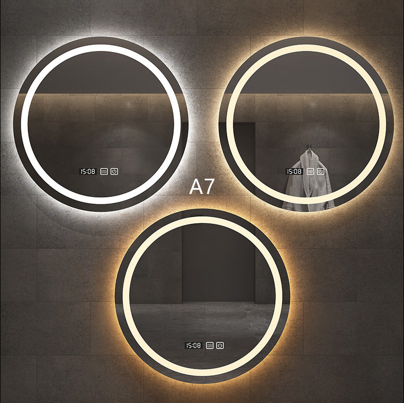 Smart Round Bathroom Mirror With Light - Keyhan