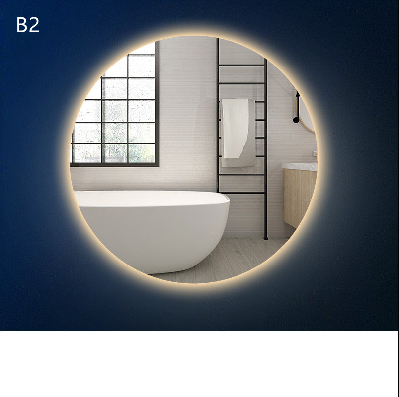 Smart Round Bathroom Mirror With Light - Keyhan