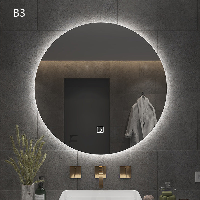 Smart Round Bathroom Mirror With Light - Keyhan